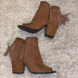 Fringe booties